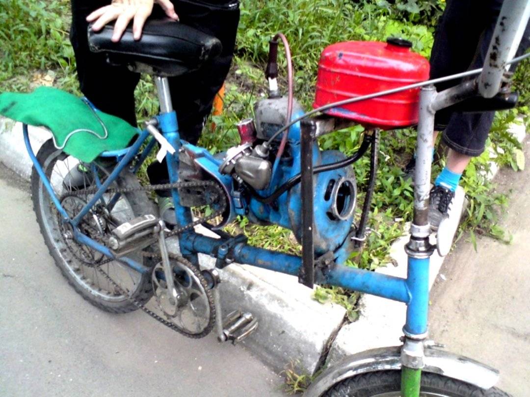 Велосипед с мотором от бензопилы — алгоритм изготовления