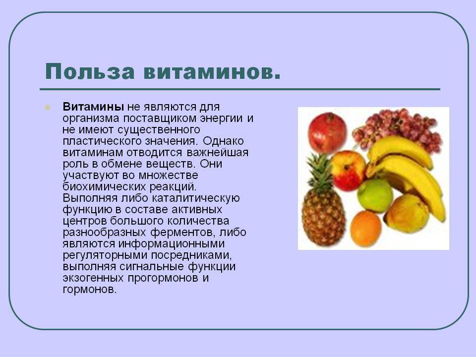 Витамины и минералы проект