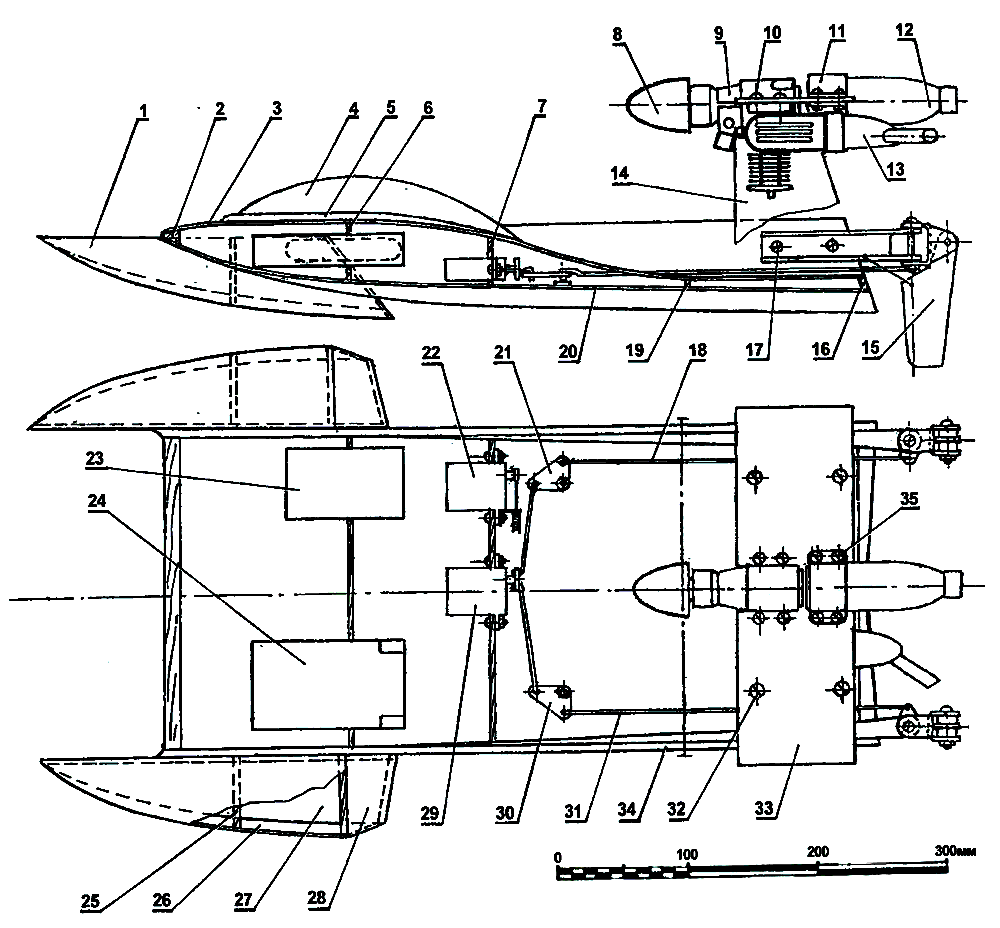 Катер на радиоуправлении своими руками чертежи