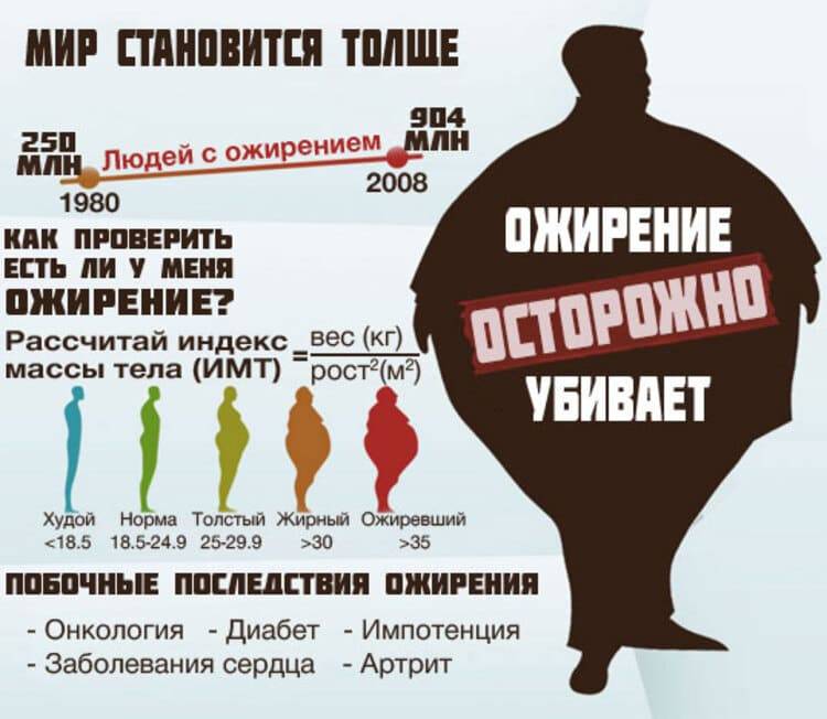 Ожирение (лишний вес) у детей и взрослых: причины, лечение и степени ожирения - напоправку – напоправку