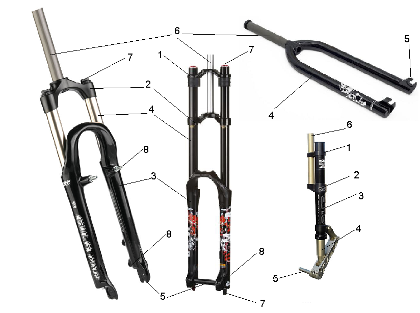 Схема вилка велосипедная