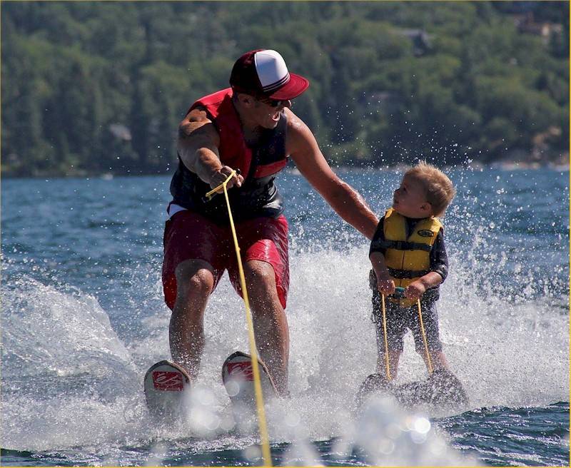 Как кататься на парных водных лыжах