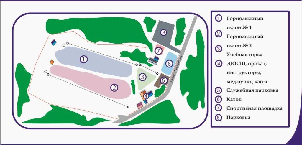 Схема лыжная трасса химки