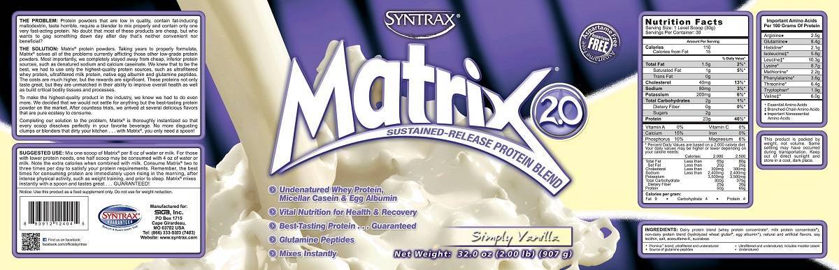 Протеин matrix 5.0 от syntrax: как принимать, состав и отзывы