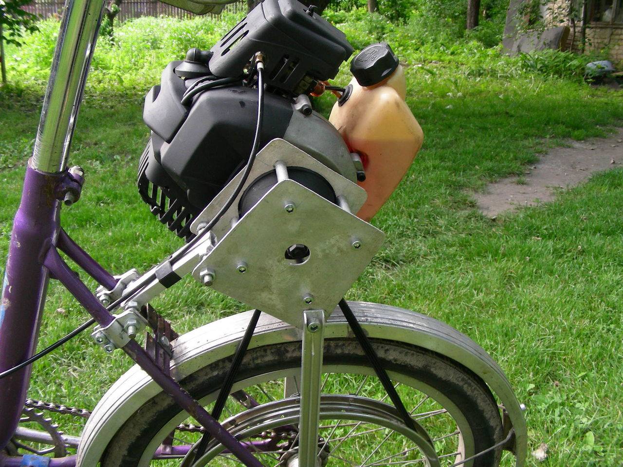 Велосипед с мотором от триммера – подготовка и сборка мопеда и самоката