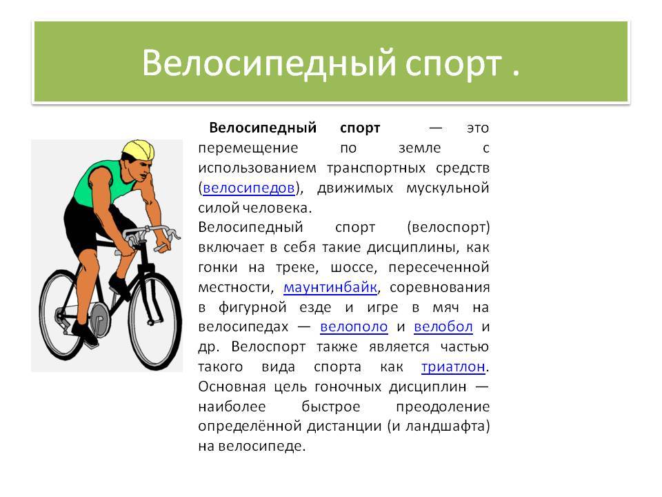 Велоспорт: виды, дисциплины, чемпионаты