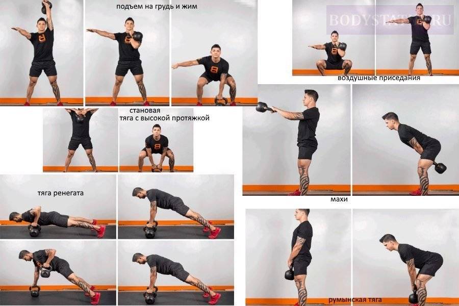 15 необычных упражнений с гирей на все группы мышц