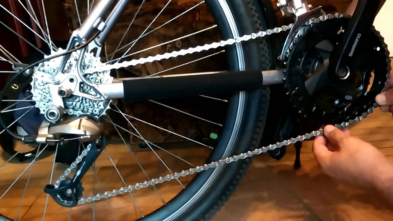 Как одеть цепь на скоростной велосипед
