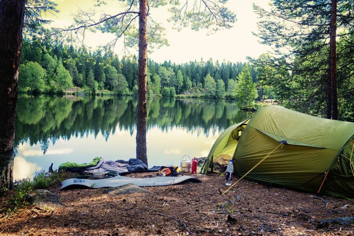 отдых на природе в палатке
