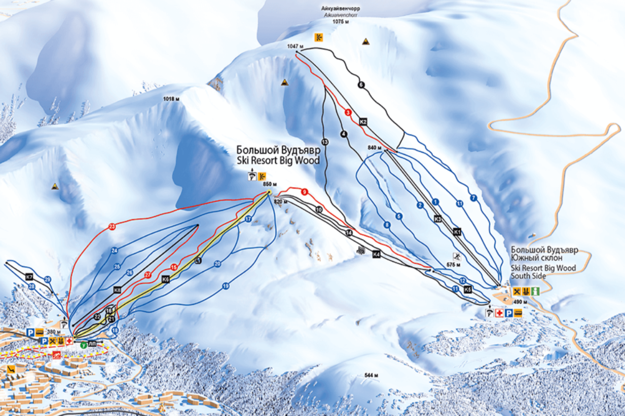 Большой вудъявр горнолыжный курорт схема трасс
