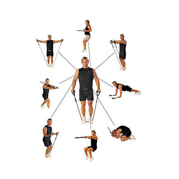 Упражнения с лентой эспандером для мужчин и женщин - фитнес ног, спины, ягодиц