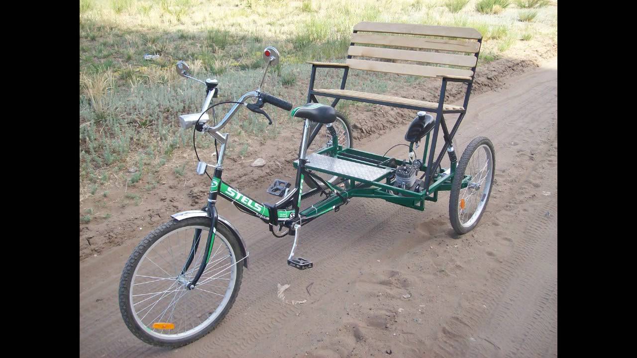 Трехколесный велосипед своими руками: самодельная велорикша он же веломобиль для взрослых.