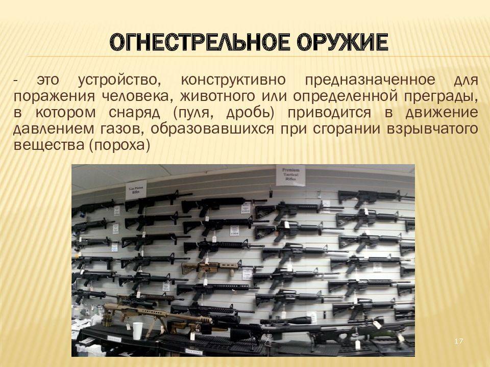 Виды оружия презентация