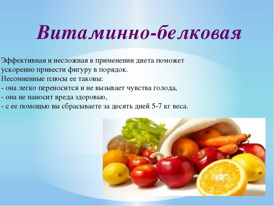 Витаминно-белковая диета для похудения: меню на неделю, отзывы - medside.ru