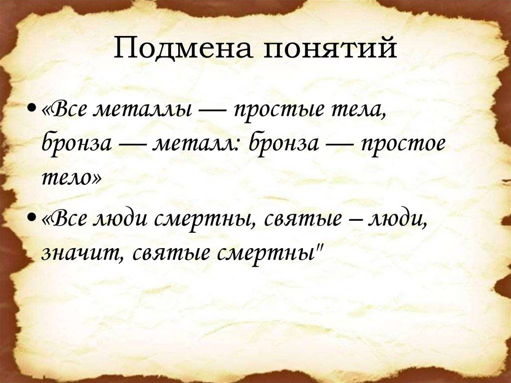 Подмена понятий картинки