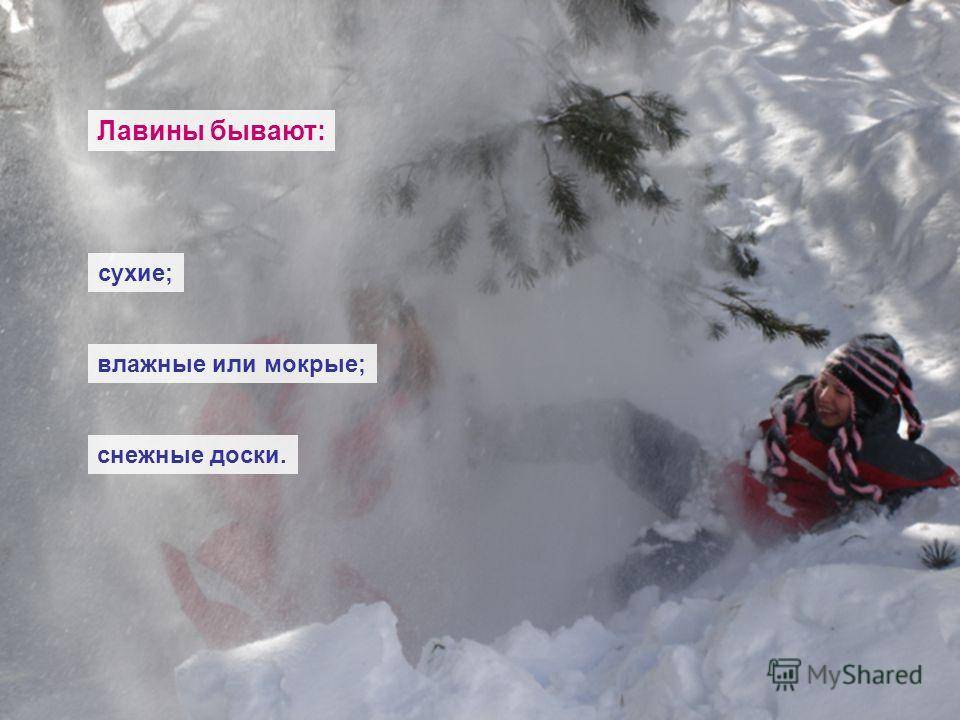 Как выбраться из снежной лавины