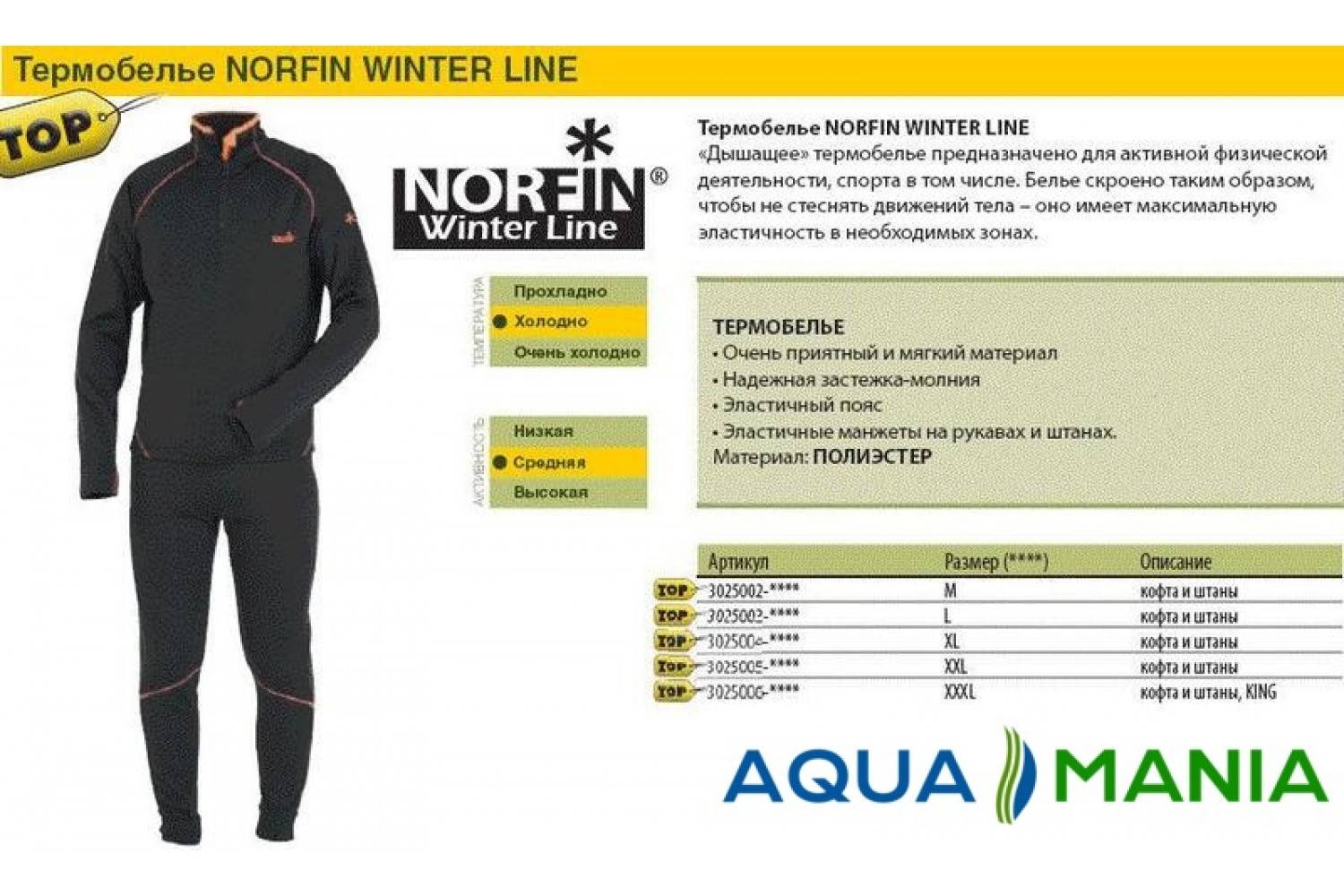 Термобелье Norfin Winter line 02