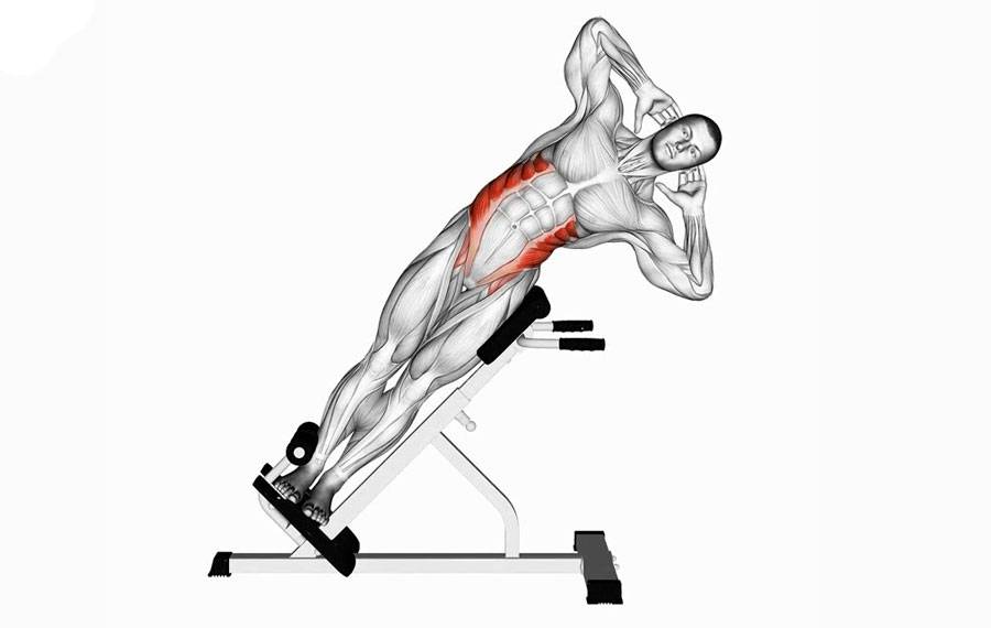 Косые скручивания: какие мышцы работают, варианты диагональных и перекрестных кранч лежа на полу