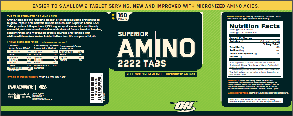 Состав аминокислот superior amino 2222 от optimum nutrition и тонкости приёма