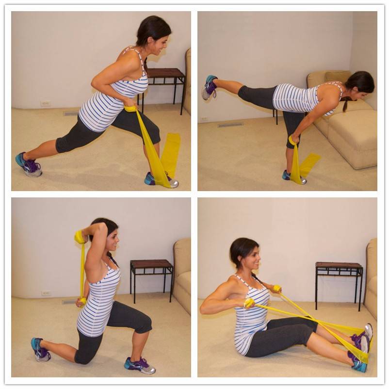 Упражнения с резинкой для женщин для спины