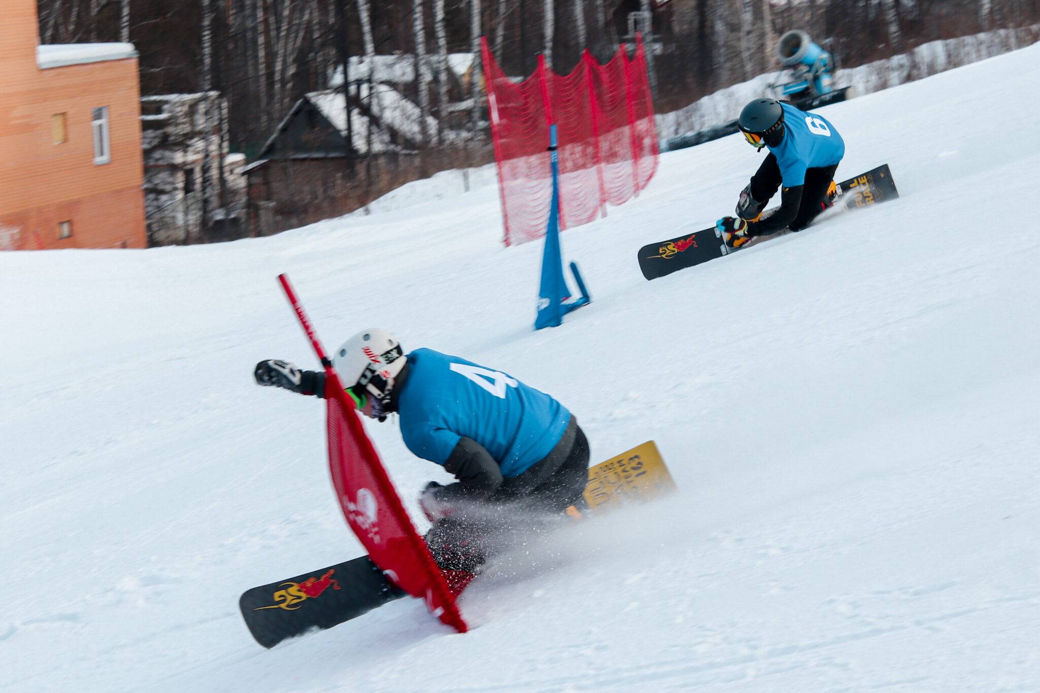В Абзаково прошёл первый этап Кубка России по сноуборду в дисциплине параллельный слалом-гигант