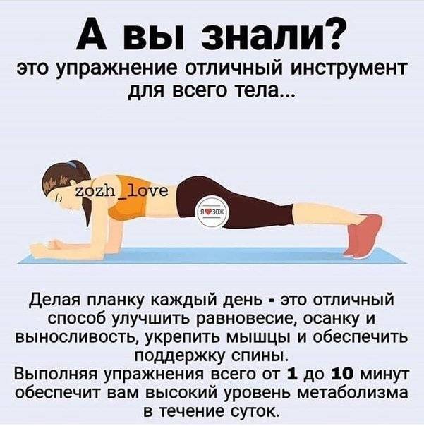 Планка упражнение – польза и вред с медицинской точки зрения