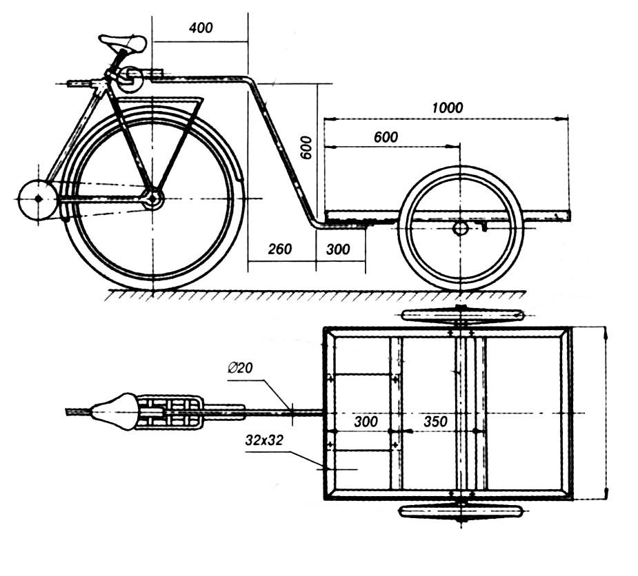Грузовой прицеп для велосипеда своими руками: конструкция, советы